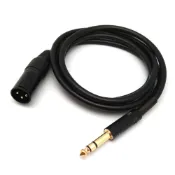 Benevo 1.5米 6.3MM公頭轉XLR(Cannon接頭)公頭 平衡式音訊連接線 (BAU01526XM黑)