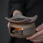 【精選好物】陶瓷烤茶爐家用小型茶葉提香器茶道醒茶器烘茶炒茶器可用蠟燭炭燒