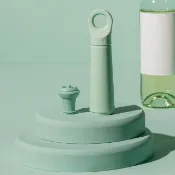 【VACU VIN】荷蘭 Loop抽真空器+酒瓶塞 薄荷綠 / 紅酒塞 真空瓶塞 保鮮瓶塞 葡萄酒塞