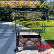 【限時特惠】新款擺攤車可陞降折疊營地車戶外手推車聚攏夜市地攤露營車拉車 IMKU