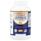 【iHerb】Vitamatic, 冰島鱈魚肝油，檸檬味，120 粒軟膠囊