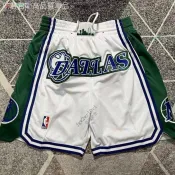 球褲 高品質 獨行俠湖人城市刺繡球褲短褲運動美式復古寬鬆休閒透氣籃球口袋 SSC ERE H