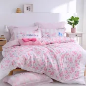 (店+)Hello Kitty天絲寢具｜床包 枕套 兩用被 抱枕 100%天絲 適用IKEA尺寸 浪漫花園｜佳美寢飾