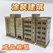 適配萬代日式建築模型塗裝成品日本小屋高樓場景塑料拼裝模型
