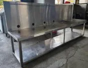 大金餐飲設備（倉儲）~~~中古8尺爐台/飲料工作台/爐台/不銹鋼工作台/煮水台/煮台