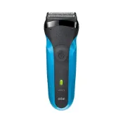 (店+)【BRAUN 百靈】BRAUN 百靈三鋒系列電動刮鬍刀 電鬍刀-藍 乾濕兩用(310s) 刮鬍刀 禮物