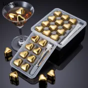 洛陽牡丹不銹鋼冰鉗防滑冰塊鉗可重複使用不銹鋼冰塊套裝帶防滑鉗 - 用於雞尾酒飲料和快速威士忌石