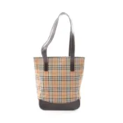 【DOKODEMO】【二手】Burberry BURBERRY 托特包 Nova 格紋 米色/ブラウン帆布皮革玫瑰格紋托特包 女士二手 A