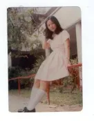 (而71)   莊靜而  3*5 沖洗照片一張，早期圓角相片，保存還不錯!