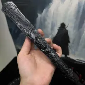 秒殺🔥龍泉扇子10寸御龍金剛扇全金屬扇骨折扇古典風收藏送禮工藝扇擺件臺灣出貨✨