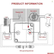 Casytw 12V 24V 汽車 RV 充電開關雙電池隔離器電壓敏感繼電器兼容 RV 船用汽車車輛卡車大篷車越野露營遊