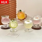 【限時下殺】小衆復古玻璃杯ins風矮腳杯熱紅酒杯子咖啡杯果汁杯小容量甜酒杯l5cv