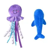 ZippyPaws 海底總動員-小水母&小鯨魚 (貓咪玩具 貓草玩具 貓薄荷)