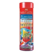 【Faber-Castell】紅色系 水性色鉛筆36色(棒棒筒)