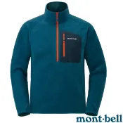 【mont-bell】男 CP100 PULLOVER 舒適輕量保暖刷毛上衣.排汗休閒衫.中層衣/CLIMAPLUS 100薄刷毛.彈性透氣/ 1106593 BLBK 