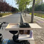 🌟【擺攤收納箱】【折疊創業箱】電動車專用擺攤木箱 快速收攤設計 夜市地攤實用收納箱 - 阿昆