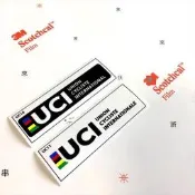 滿299.UCI世界自行車聯盟公路車山地車單車貼紙自行車架前叉安全帽定制