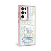 【apbs】三麗鷗 Samsung S24/S23系列 軍規防摔鋁合金鏡頭框立架手機殼(古典大耳狗-粉框)