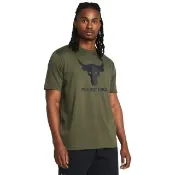 【UNDER ARMOUR】UA 男 巨石強森 Project Rock Payoff  短袖T-Shirt_1383191-390(軍綠)