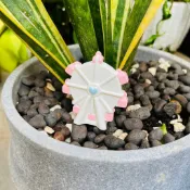 Rainxpluie 知雨若泥 盆栽組盆•手作材料DIY•創意佈置•台灣出貨•水族魚缸打造•小物 粉紅色遊樂園夢幻摩天輪
