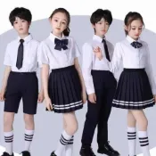 (店+)綺羅 男兒童白襯衫小學制服男女同款 長袖短袖✨ 中大童上衣 中小學生制服襯衫長袖襯衫短袖 學生裝春秋款洋裝童裝