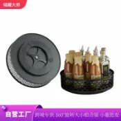 喜挖2店 圓形大小組合套裝360°旋轉調味置物架 多功能調料香料收納架