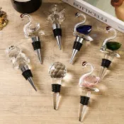 ✨臺灣出貨✨創意水晶防塵塞天鵝形葡萄酒瓶塞水晶球紅酒塞歐式香檳塞家用酒塞