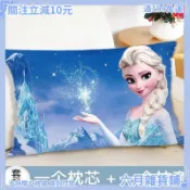 🔥台灣發貨🔥【免運】公主愛莎 冰雪奇緣睡覺公主枕頭愛莎抱枕睡覺抱枕靠墊臥室長方形枕頭套
