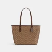 【COACH】CITY 經典 SIGNATURE 拉鍊托特包 托特手袋-IM/棕黃色/棕色(CCQ28)