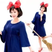 【琪琪經典造型】魔女宅急便服裝 魔女琪琪Cosplay服 小魔女服裝 魔女斜背包 宮崎駿動漫服裝 萬聖節裝扮 聖誕節衣服