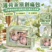 🔥突突兔🔥薄荷茶原創痛包手提單肩斜挎透明百搭古風女小食量
