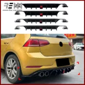 適用於【VW GOLF 7.5 Golf 7.5標準版GTI改TCR】後槓下巴後下巴後唇改裝