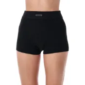 (店+)192SP257700FW-BLACK Fear of God Essentials FW25 Logo plaque high waist shorts 標誌牌高腰設計休閒短褲 女款
