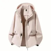 (店+)衝鋒外套男女生休閒騎車防寒防風防水保暖連帽外套運動外套單衝鋒衣防潑水百搭情侶裝寬鬆秋冬天禦寒工裝戶外透氣滑雪機能加大尺碼登山外套風衣保暖外套夾克外套男裝衝鋒衣