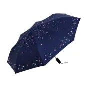 【Hoswa雨洋傘】櫻吹漫舞23吋2人 加大自動傘/SRS安全防暴衝/全遮光抗UV降溫-5~10°折疊傘/台灣文創品牌