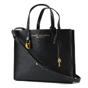 【HOTAI購】【MARC JACOBS】 Grind 荔枝紋手提/斜背二用鎖頭包-黑色/小#改版慶