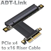 ♞,♘[訂製]ADT-Link PCI-E x4延長線轉接線 x16 16x 4x PCIe3.0高速穩定 可轉向加長1