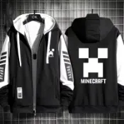 👾免運👾minecraft 我的世界 苦力怕 週邊 Minecraft我的世界苦力怕MC像素遊戲週邊連帽秋冬季男夾克外套