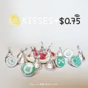 電子發票 ♡ 𝑾𝒆𝒅𝒅𝒊𝒏𝒈∣ 𝐇𝐞𝐩𝐢 美式水滴巧克力 2㎝ 貼紙 KISSES 婚禮小物 二次進場 喜糖 包裝 結婚