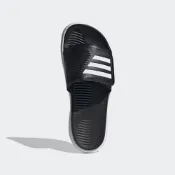 【adidas 愛迪達】Alphabounce Slide 2.0 拖鞋 男鞋 女鞋 黑 白 魔鬼氈 運動拖鞋(GY9415)