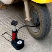 【時光新品】高壓腳踩打氣筒汽車摩托車電動車自行車三輪車籃球通用便攜充氣泵