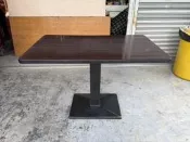 香榭二手家具*胡桃美耐板2x3.5尺 四人座簡餐桌-鐵腳桌-飯桌-休閒桌-戶外桌-長方桌-咖啡桌-早餐店桌-小吃桌-桌子