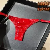 性感亮皮內褲女款黑色紅色pvc誘惑低腰丁字褲春季款t褲
