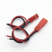 JST對插線 2P連接線 LED公母插頭 一套兩條2P 紅黑 一頭鍍錫10CM