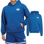 【adidas 愛迪達】WWH Q1 Hoodie 男款 女款 藍色 運動 帽T 三葉草 中性 休閒 長袖 KE3940