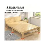 (店+)免運 高架床 結實耐用午休床 掀床 單人床 折疊床 單人床1米2傢用木床 小戶型實木齣租房 實木床架 雙人床架