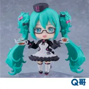 GSC 好微笑 黏土人 初音未來 眼鏡×咖啡廳 Ver. 初音 Q版 可動 公仔 模型 完成品 人偶 Q哥