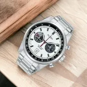 【ALBA】雅柏錶 Tokyo Design 小熊貓 三眼計時手錶-44mm(VK64-X001S/A4B009X1)