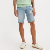 Levis 男款 405 膝上牛仔短褲 淺藍破壞補丁 39864-0141