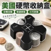 新品 美國硬幣收納盒 美元零錢盒 美金硬幣盒 美元硬幣整理器 1分5分10分25分硬幣盒 零錢分類盒 桌面收納盒 硬幣收